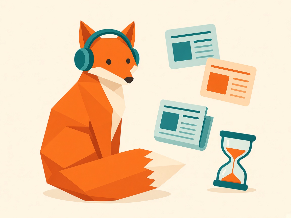 Short daily news podcast with word preview